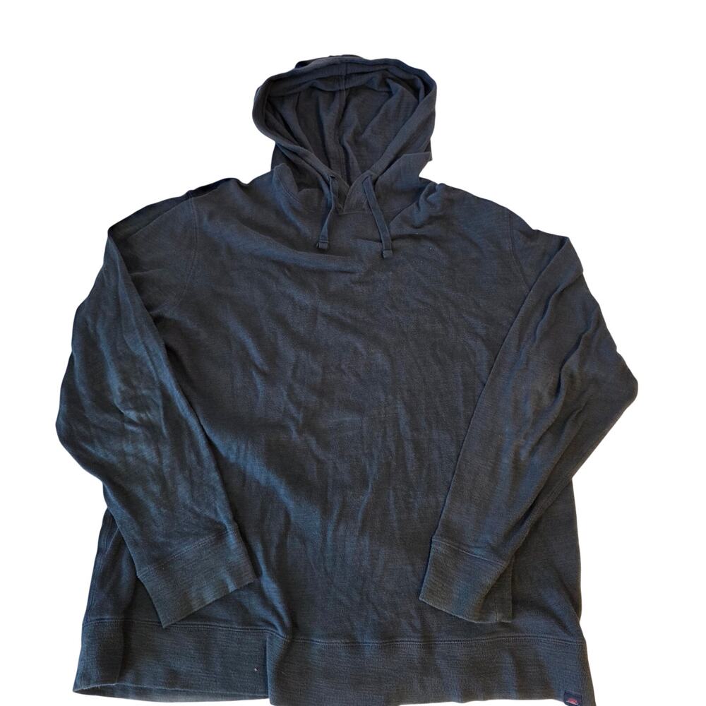 Faherty Sunwashed Organic Hoodie Blue Nights Charcoal Gray Men's XXL
